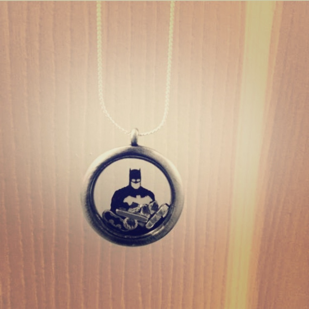 Batman Necklace DC Comic Jewelry Floating Locket